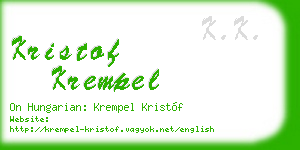 kristof krempel business card